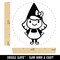 Cute Little Lady Gnome Rubber Stamp for Stamping Crafting Planners